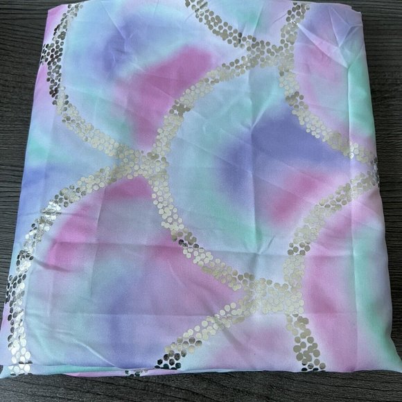 MI ZONE PEARL METALLIC PRINTED SHOWER CURTAIN 72X72" - Picture 2 of 3